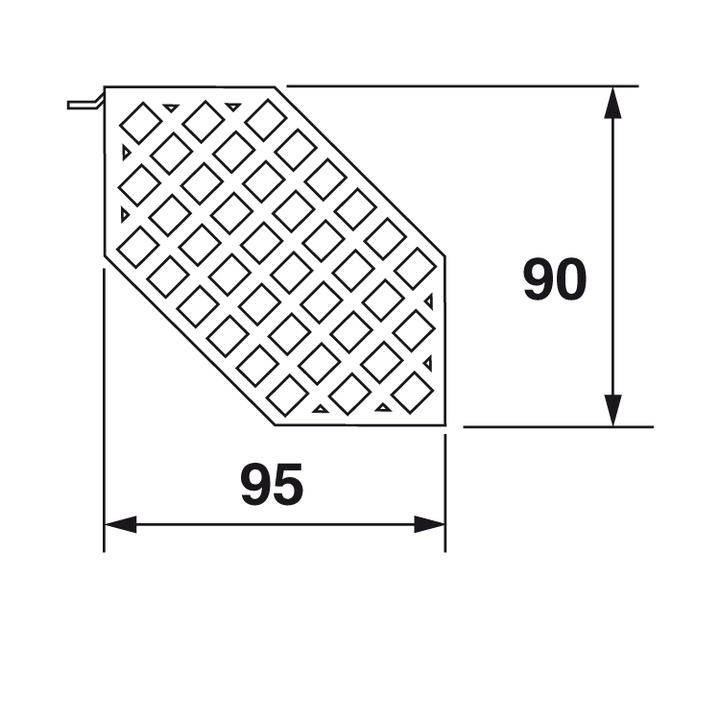 Leaf-guard for angular drain - for 45° angular drain