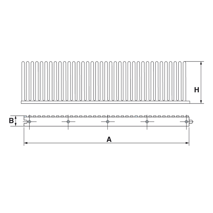 PP anti-nest comb - height 70 mm