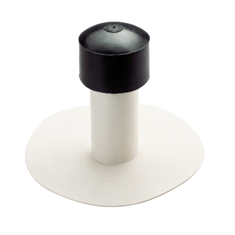 Simple wall TPO roof vent with height 225 mm - diameter 75 mm