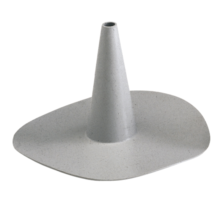 PVC conical base fitting for pipes